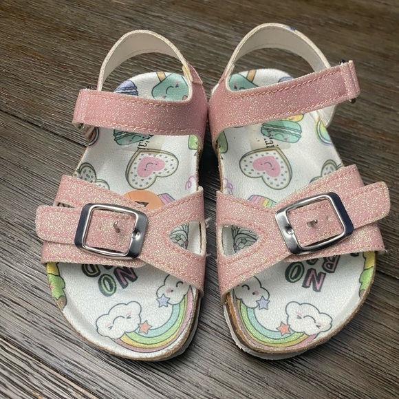 Giulia Palai Children’s Pink Glitter Sandal (Toddler/Little Kid) Size: 7 Toddler - Picture 1 of 3